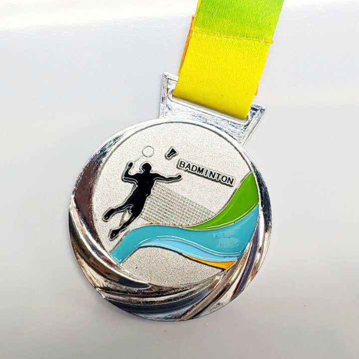 Huy chương cầu lông màu bạc