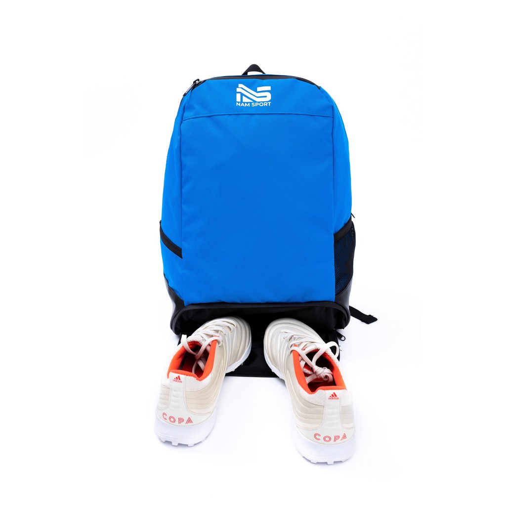 Balo bóng đá cao cấp Nam Sport Xanh - Có ngăn để giày, đồ dơ riêng - Chống nước