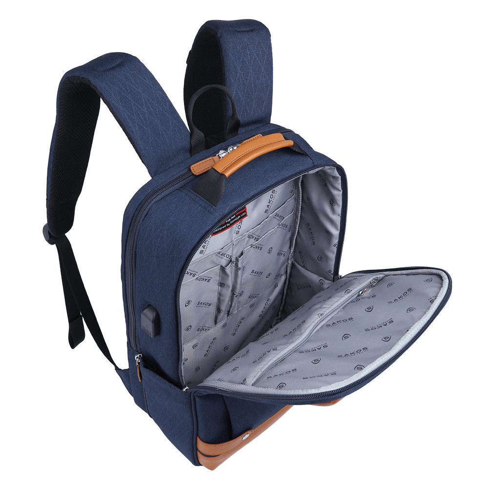 Balo laptop Sakos Matura nâu