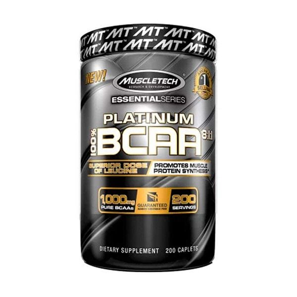 Viên uống tăng sức mạnh và sức bền MuscleTech PLATINUM BCAA 8:1:1